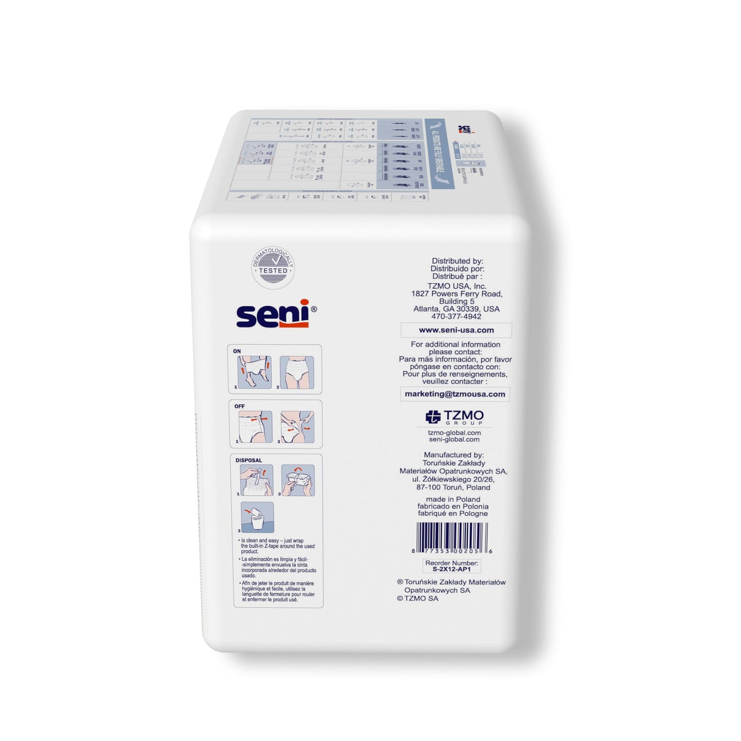 Unisex Adult Absorbent Underwear Seni® Active Super Plus Pull On with Tear Away Seams 2X-Large Disposable Heavy Absorbency - BeHope