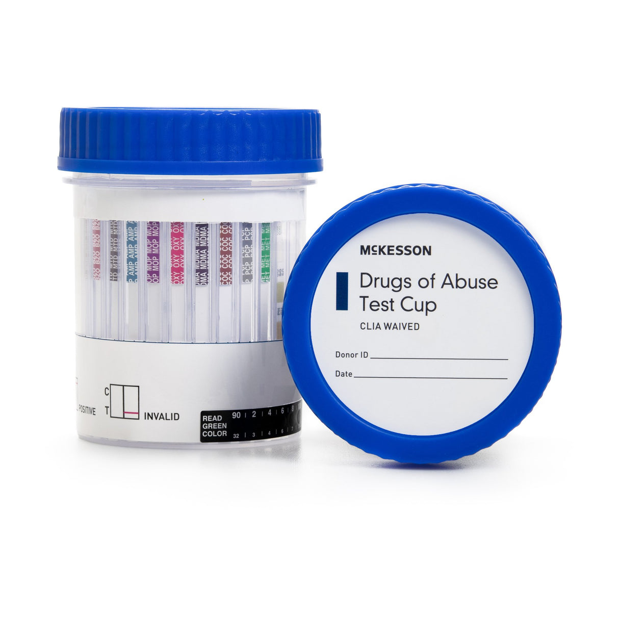 Drugs of Abuse Test Kit McKesson AMP, BAR, BUP, BZO, COC, mAMP/MET, MDMA, MOP300, MTD, OXY, PCP, PPX, TCA, THC (OX, pH, SG) 25 Tests CLIA Waived - BeHope
