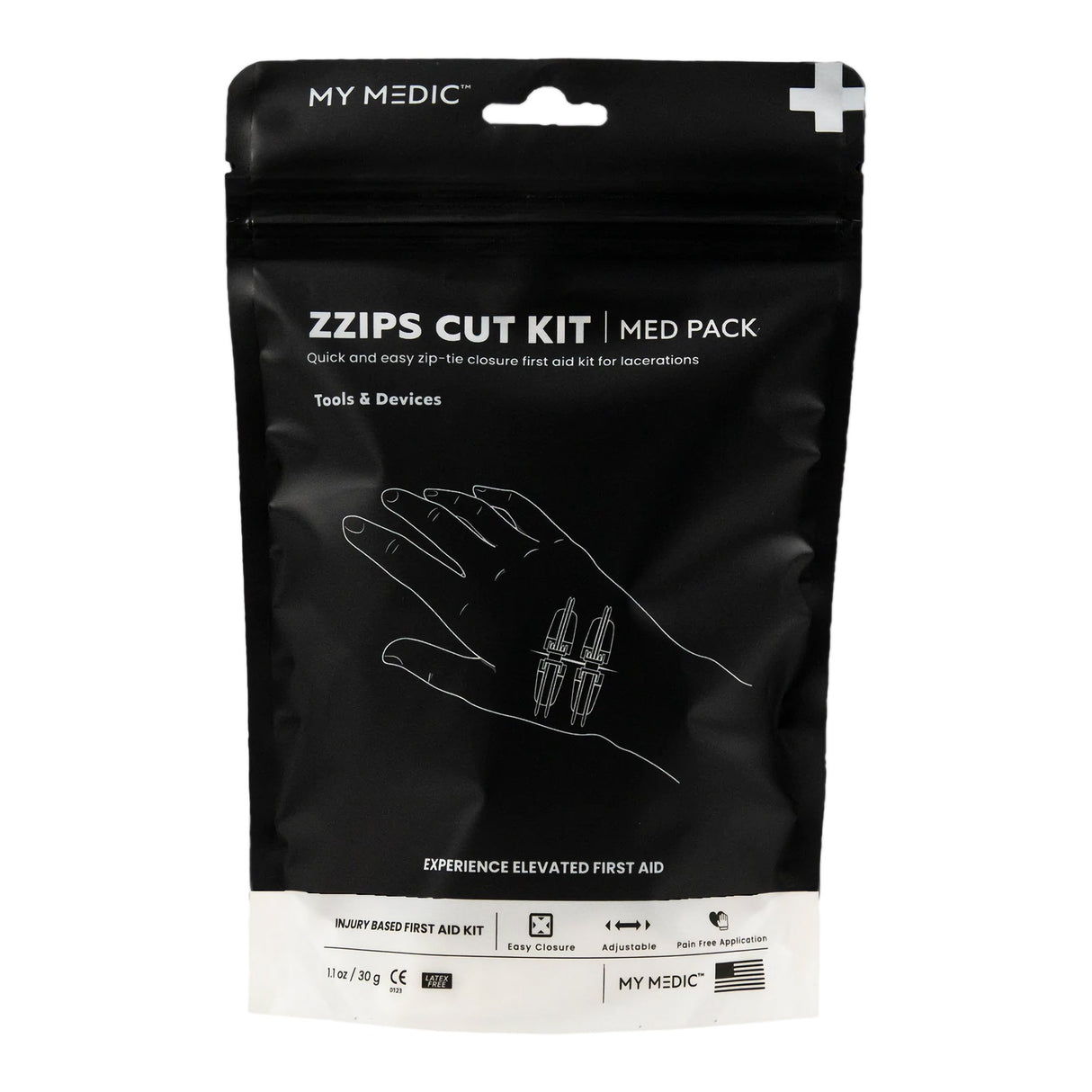 First Aid Kit My Medic™ MED PACKS ZZIPS Cut Kit Plastic Pouch - BeHope