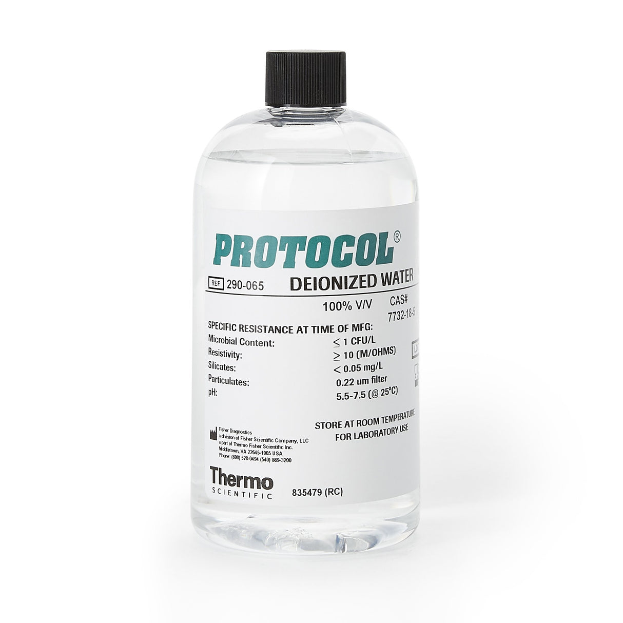 Chemistry Reagent Thermo Scientific™ Deionized Water Reagent Grade / Type I pH 7.0 16 oz. - BeHope