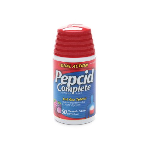 Antacid Pepcid® Complete 800 mg - 165 mg - 10 mg Strength Chewable Tablet 50 per Bottle - BeHope