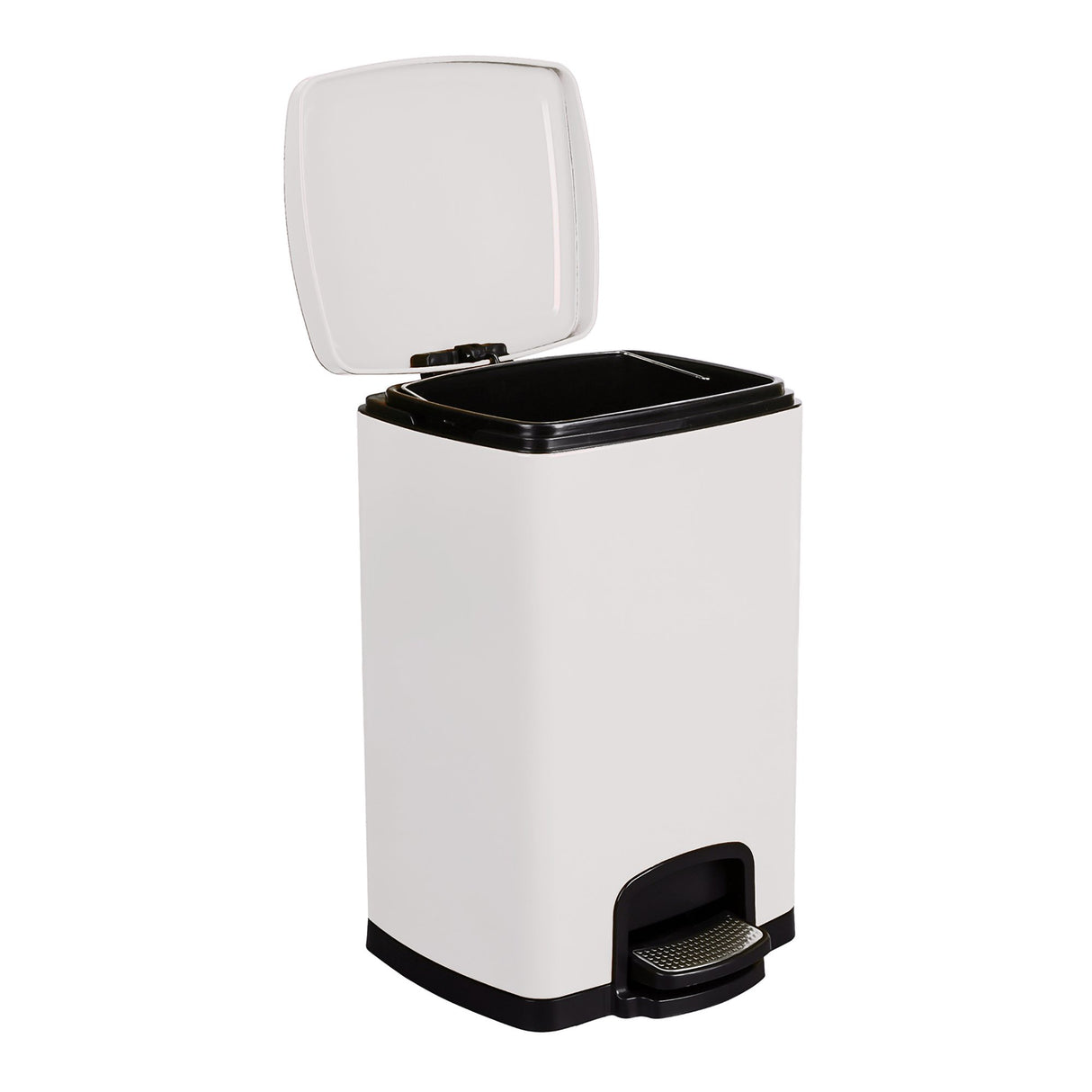 Trash Can McKesson 20 Quart / 5 gal. White Metal Square - BeHope