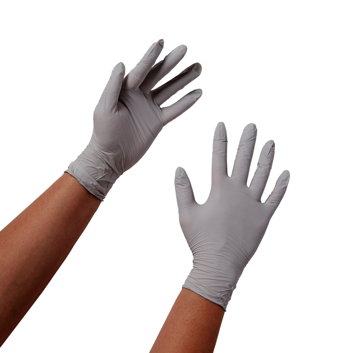 Exam Glove STERLING® Medium NonSterile Nitrile Standard Cuff Length Textured Fingertips Gray Chemo Tested - BeHope