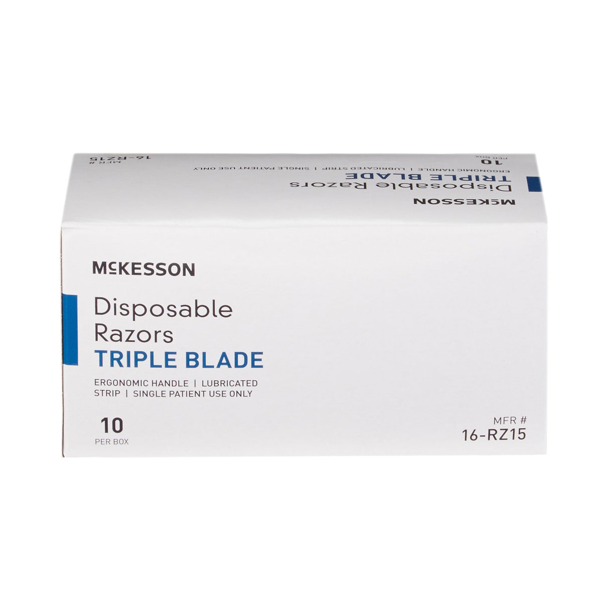 Personal Razor with Lubricating Strip McKesson Single Edge Triple Blade NonSterile Disposable - BeHope