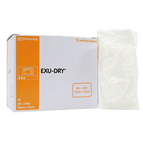 Super Absorbent Dressing EXU-DRY Anti-Shear 4 X 6 Inch Rectangle - BeHope