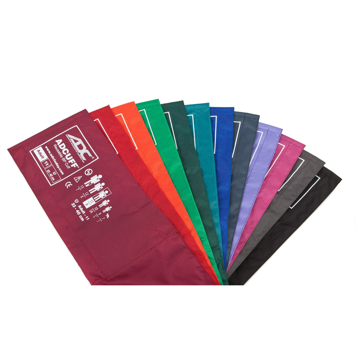 Reusable Blood Pressure Cuff and Bulb Adcuff™ 19 to 27 cm Arm Nylon Cuff Small Adult Cuff - BeHope