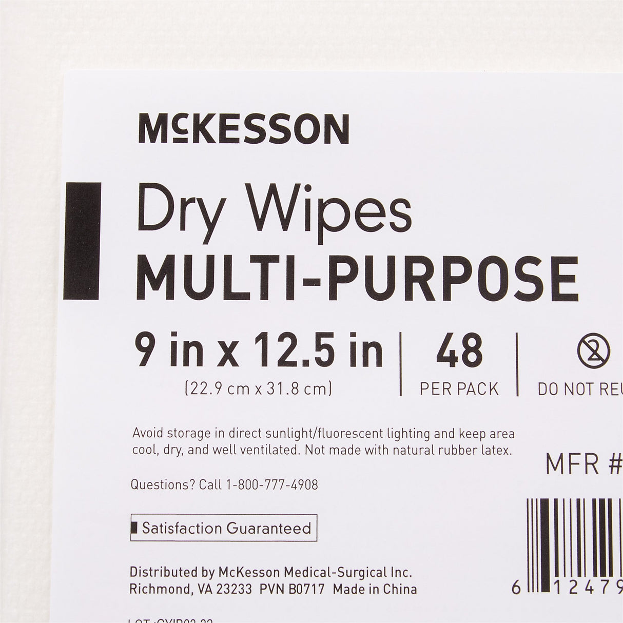 Task Wipe McKesson Medium Duty White NonSterile 9 X 12-1/2 Inch Disposable - BeHope