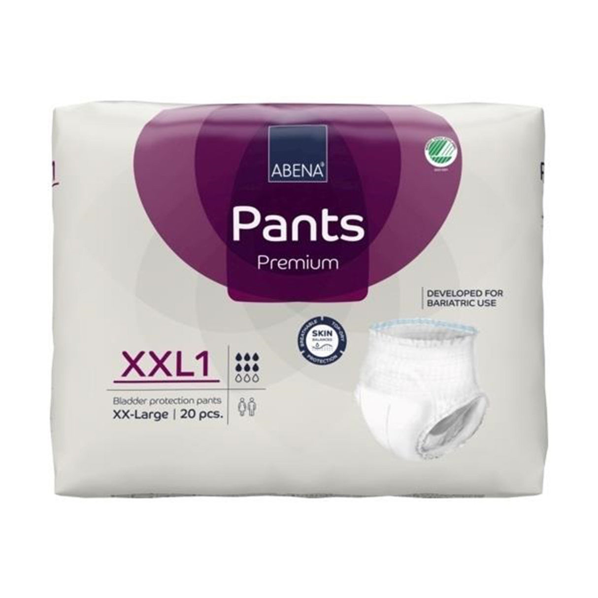 Unisex Adult Absorbent Underwear Abena® Premium Pants XXL1 Pull On with Tear Away Seams 2X-Large Disposable Heavy Absorbency - BeHope