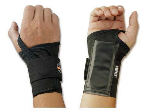 Wrist Support ProFlex® 4000 Single Strap Elastane / Elastic / Polyester Left Hand Black Medium - BeHope