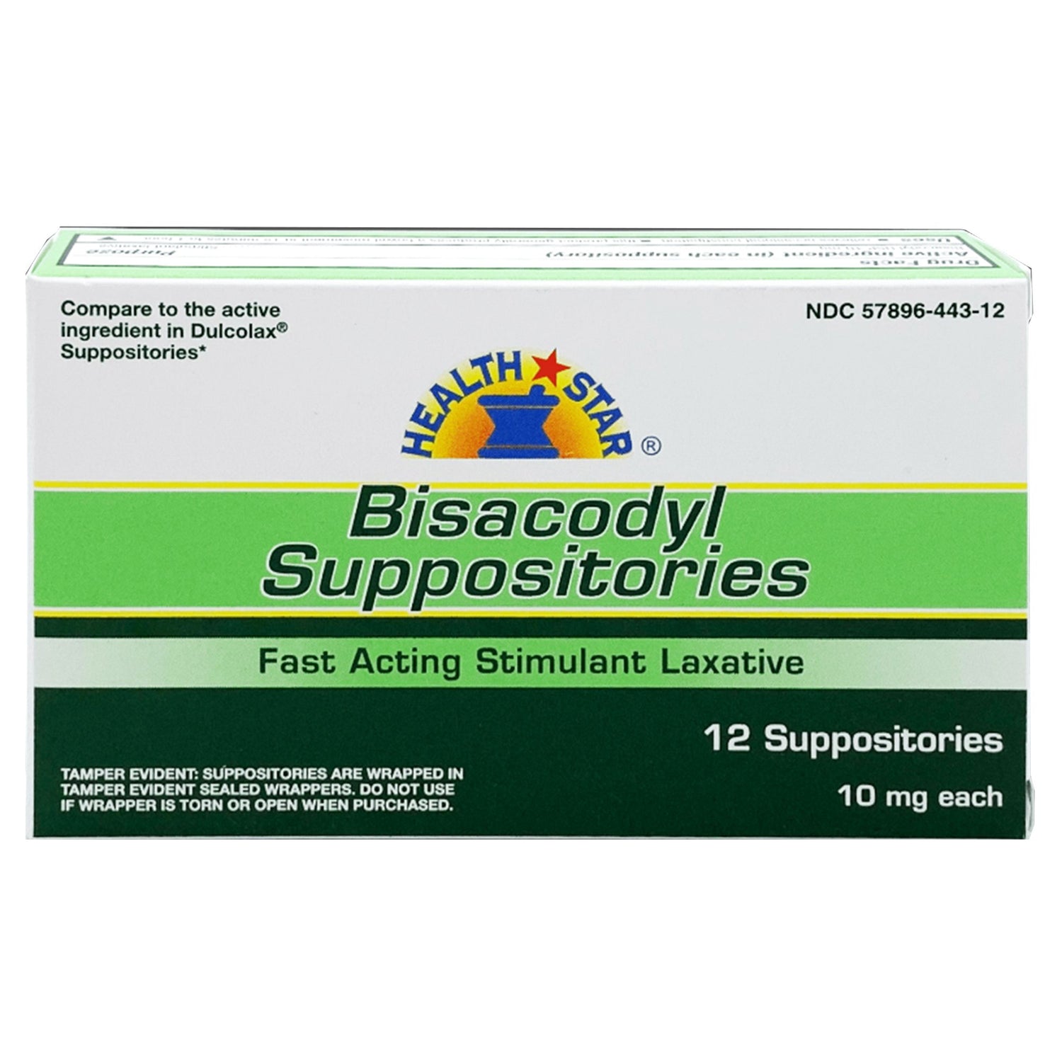 Laxative Geri-Care® Suppository 12 per Box 10 mg Strength Bisacodyl USP - BeHope