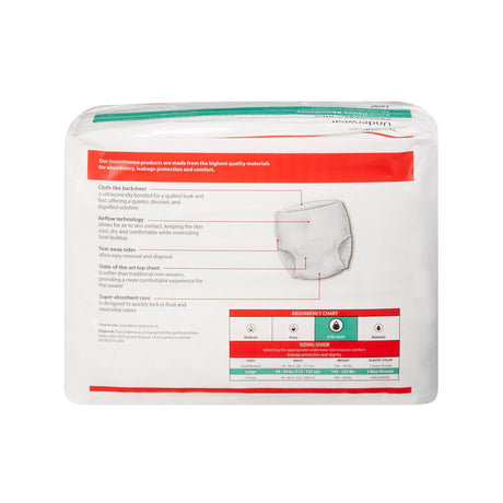 Unisex Adult Absorbent Underwear Sure Care Ultra Pull On with Tear Away Seams Large Disposable Heavy Absorbency - BeHope