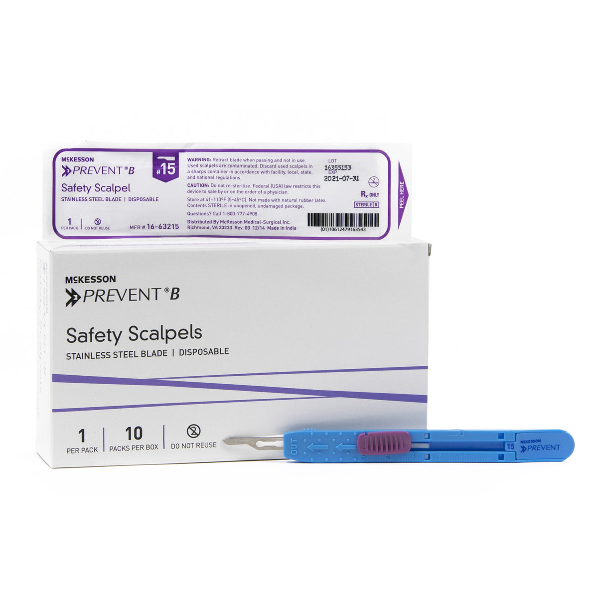 Safety Scalpel Mckesson Prevent® B Sterile Surgical Blade - BeHope