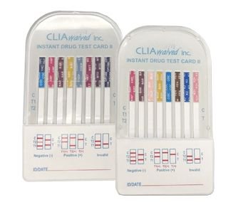 Drugs of Abuse Test Kit CLIAwaived™ AMP, BAR, BUP, BZO, COC, mAMP/MET, MDMA, MTD, OPI300, OXY, PCP, THC 25 Tests CLIA Waived - BeHope