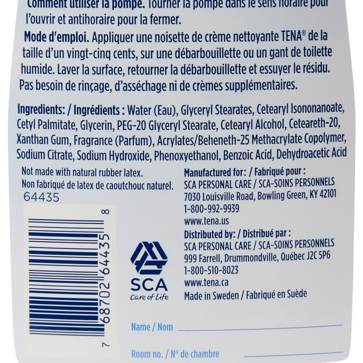 Rinse-Free Body Wash TENA® ProSkin™ Cleansing Cream Cream 33.8 oz. Pump Bottle Mild Scent - BeHope