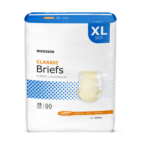 Unisex Adult Incontinence Brief McKesson Classic X-Large Disposable Light Absorbency - BeHope