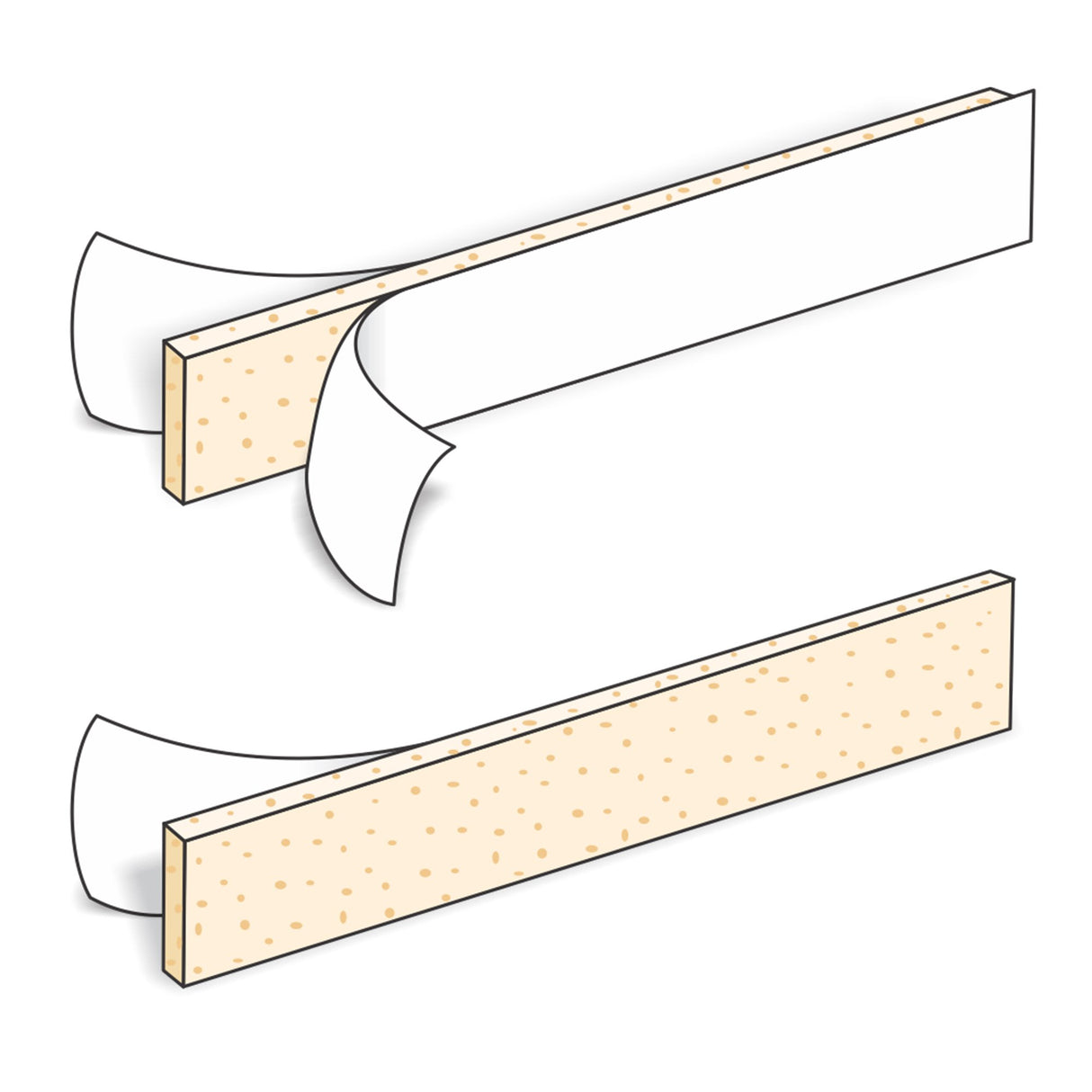 Adhesive Foam Strips Urofoam® 1 Sided, NonSterile, 0.09 X 1 X 5.75 Inch - BeHope
