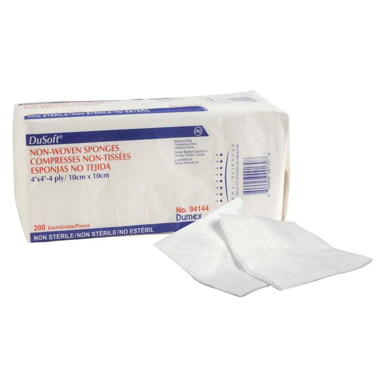 Nonwoven Sponge Dusoft 4 X 4 Inch 4-Ply NonSterile 200 per Pack - BeHope