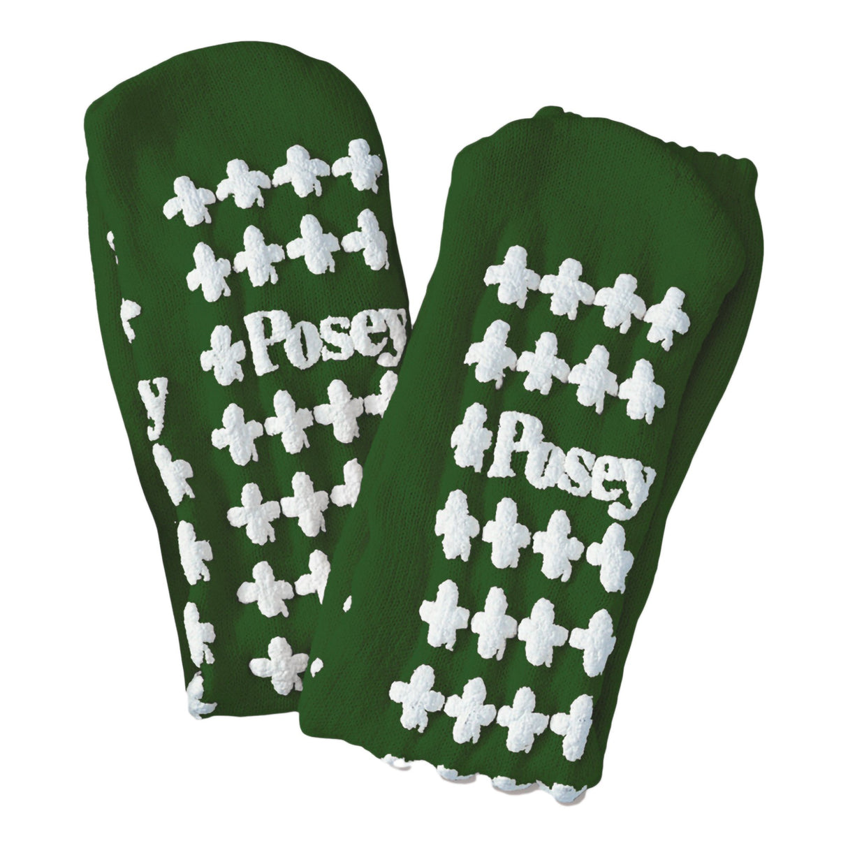 Slipper Socks Posey® Unisex Adult One Size Fits Most Double Tread Single Patient Use Green - BeHope