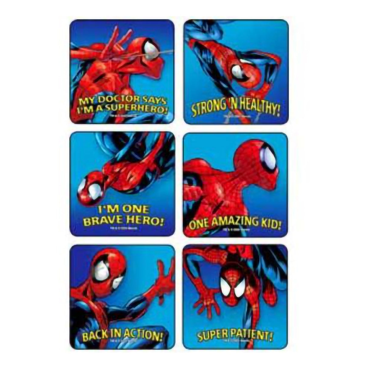 Kids Love Stickers® 90 per Pack Spider-Man Strong n Healthy Sticker 2-1/2 Inch - BeHope
