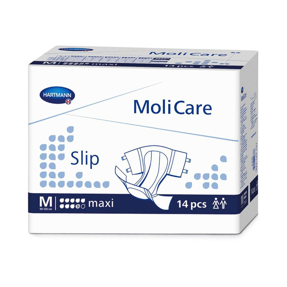 Unisex Adult Incontinence Brief MoliCare® Slip Maxi Medium Disposable Heavy Absorbency - BeHope