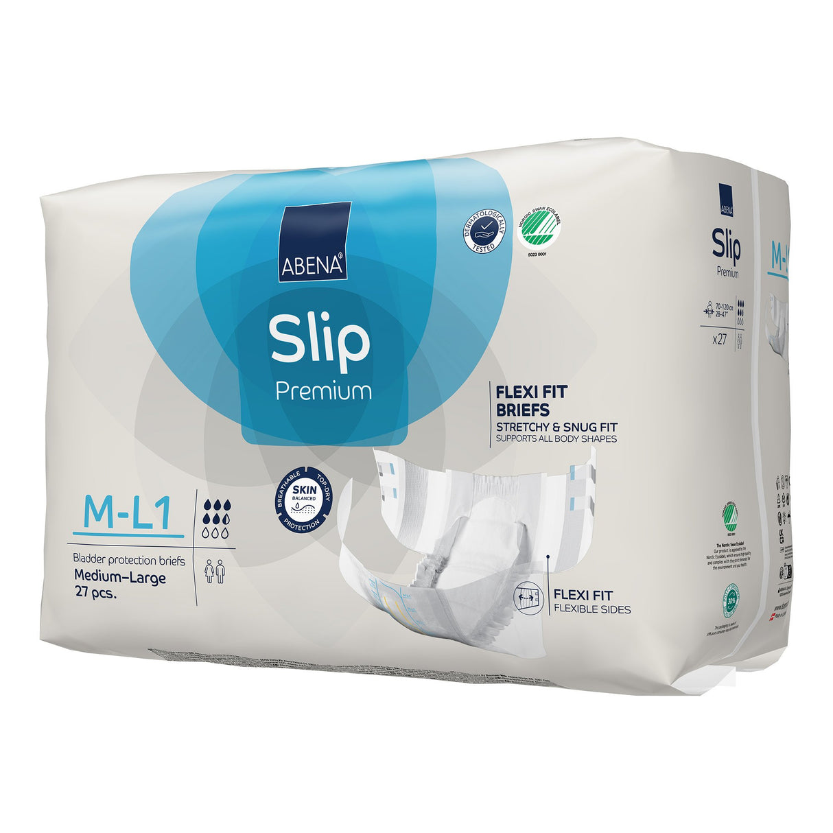 Unisex Adult Incontinence Brief Abena Slip Flexi Fit Medium / Large Disposable Moderate Absorbency - BeHope