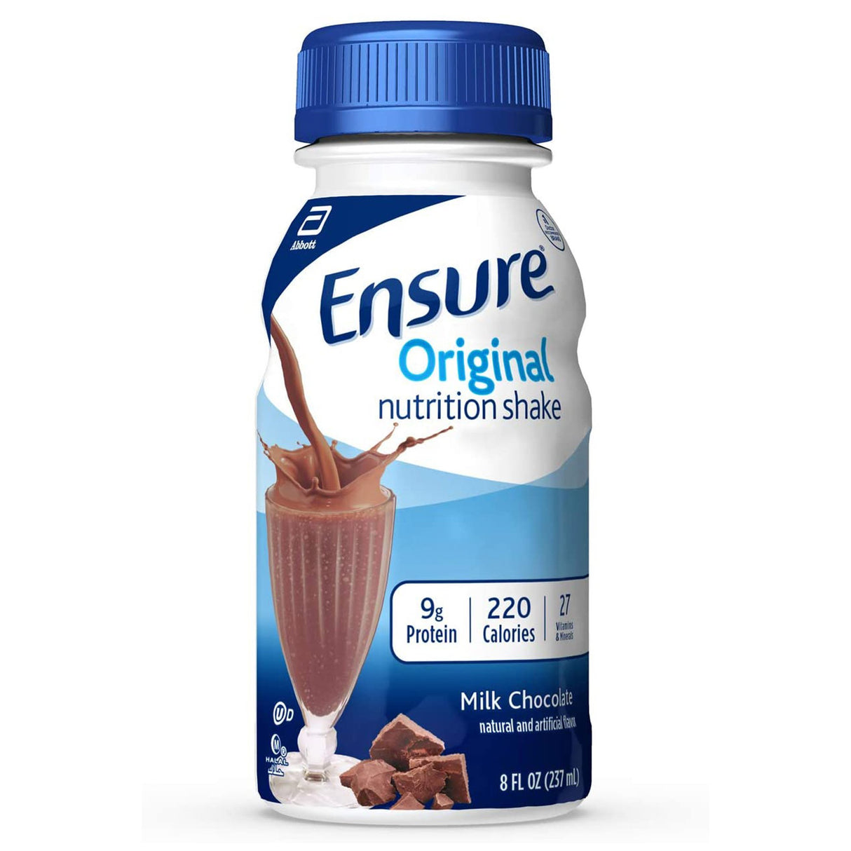 Oral Supplement Ensure® Original Shake Milk Chocolate Flavor Liquid 8 oz. Bottle - BeHope