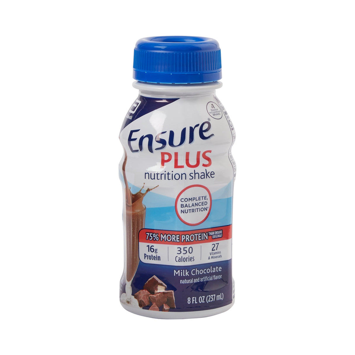 Oral Supplement Ensure® Plus Nutrition Shake Milk Chocolate Flavor Liquid 8 oz. Bottle - BeHope