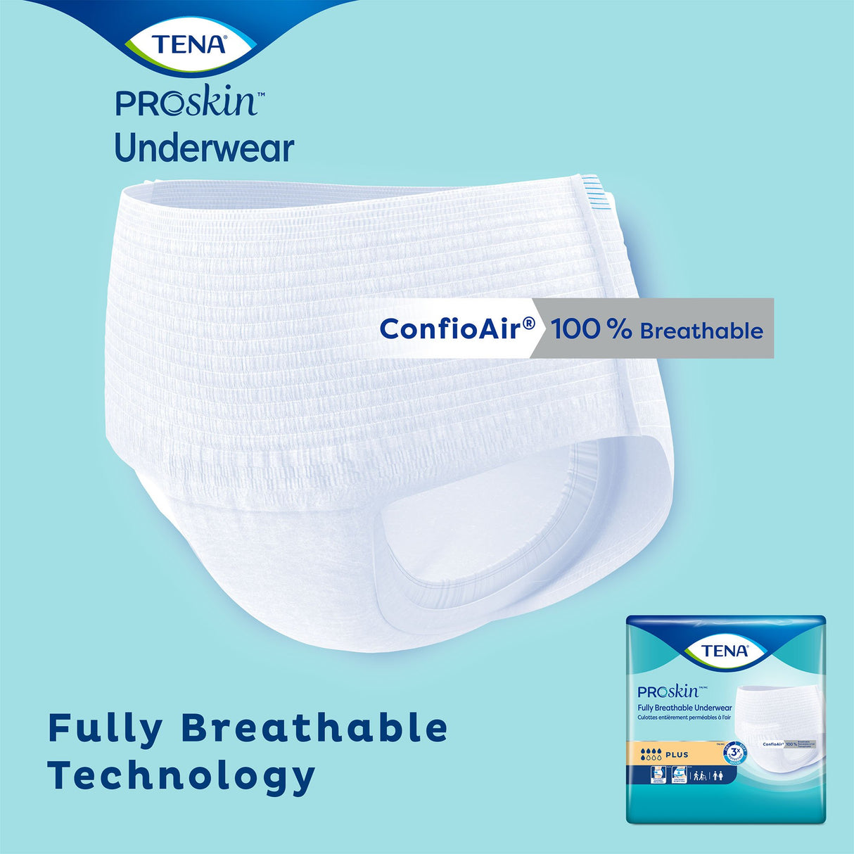 Unisex Adult Absorbent Underwear TENA® ProSkin™ Plus Pull On with Tear Away Seams Large Disposable Moderate Absorbency - BeHope