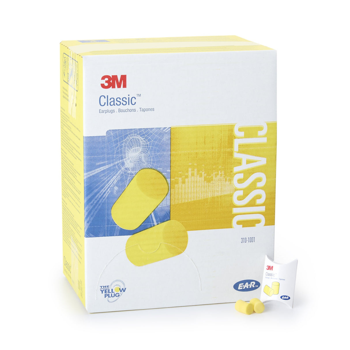 Ear Plugs 3M™ E-A-R™ Classic™ Cordless One Size Fits Most Yellow - BeHope