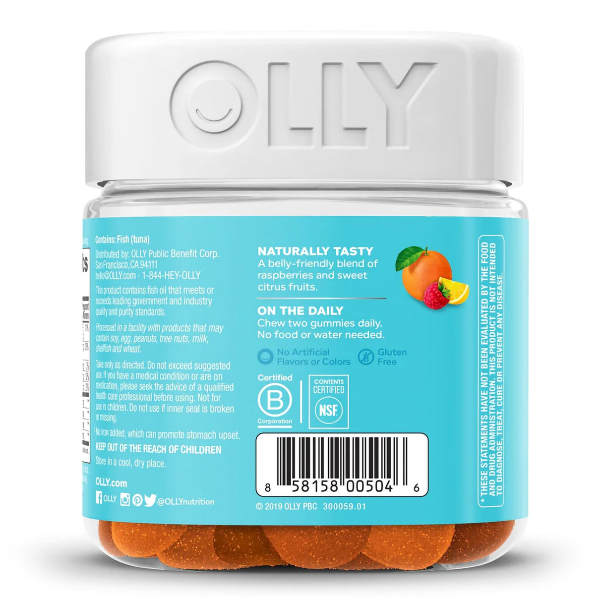 Prenatal Vitamin Supplement OLLY® Essential Prenatal Multi MultiVitamins With Folic Acid / DHA 400 mcg - 50 mg Strength Gummy 60 per Bottle Sweet Citrus Flavor - BeHope