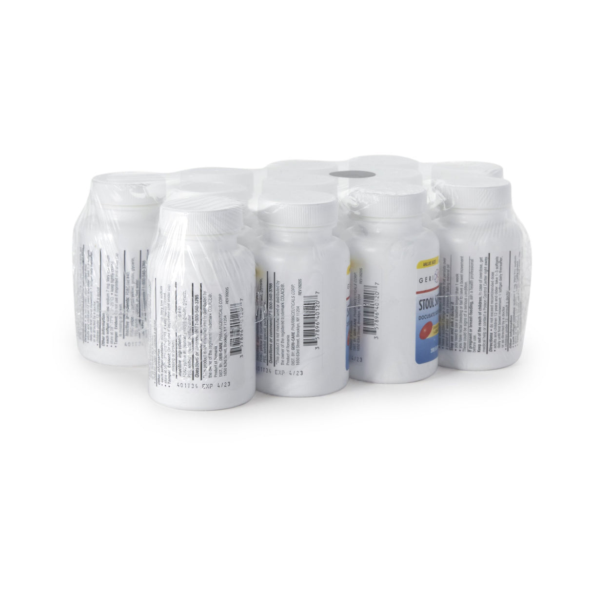 Stool Softener Geri-Care® Softgel 200 per Bottle 100 mg Strength Docusate Sodium - BeHope