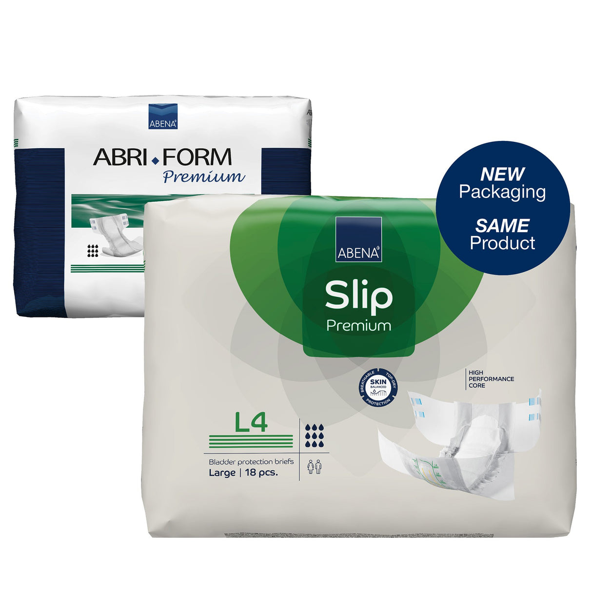 Unisex Adult Incontinence Brief Abena® Slip Premium L4 Large Disposable Heavy Absorbency - BeHope