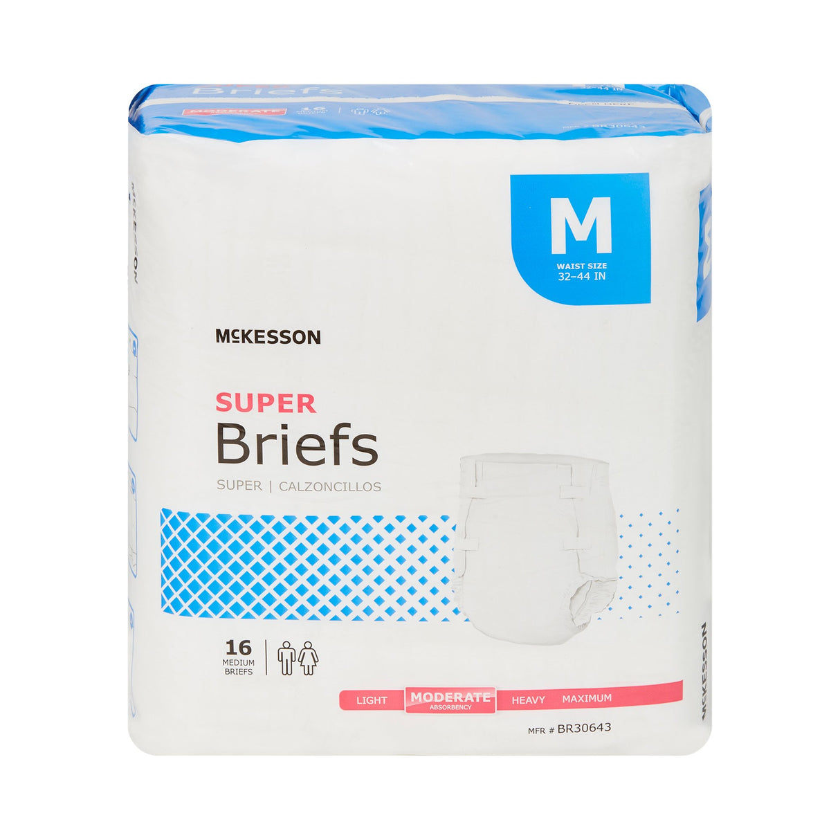 Unisex Adult Incontinence Brief McKesson Medium Disposable Moderate Absorbency - BeHope