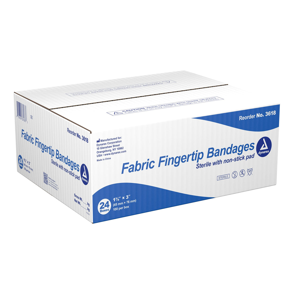 Adhesive Strip Dynarex® Fabric White 1-3/4 X 3 Inch Sterile - BeHope