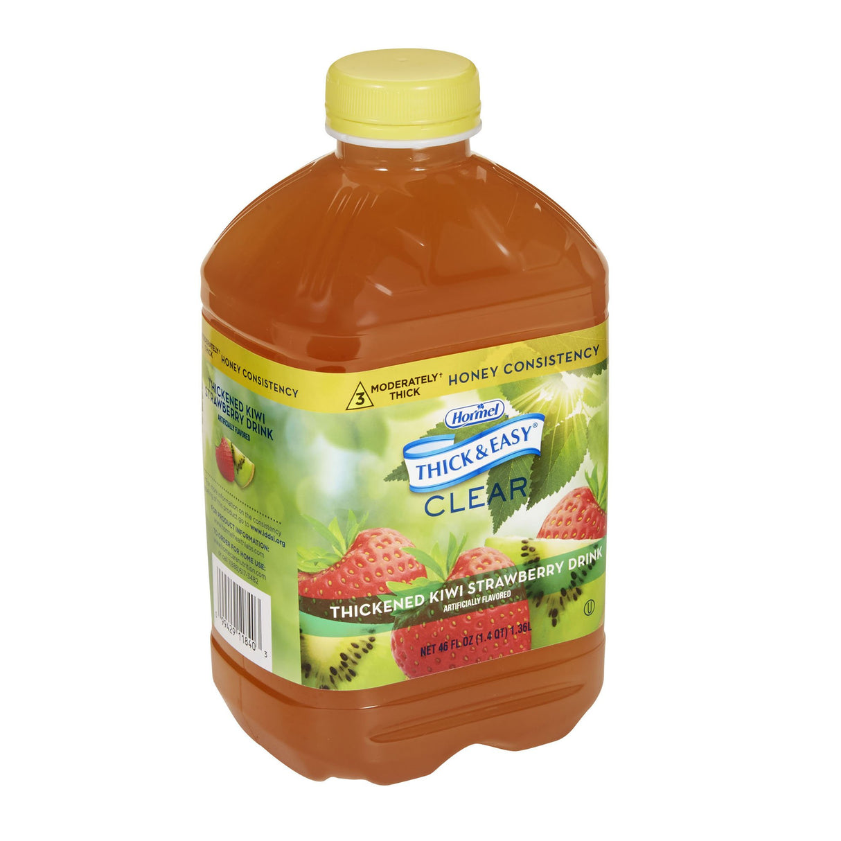 Thickened Beverage Thick & Easy® 46 oz. Bottle Kiwi Strawberry Flavor Liquid IDDSI Level 3 Moderately Thick/Liquidized - BeHope