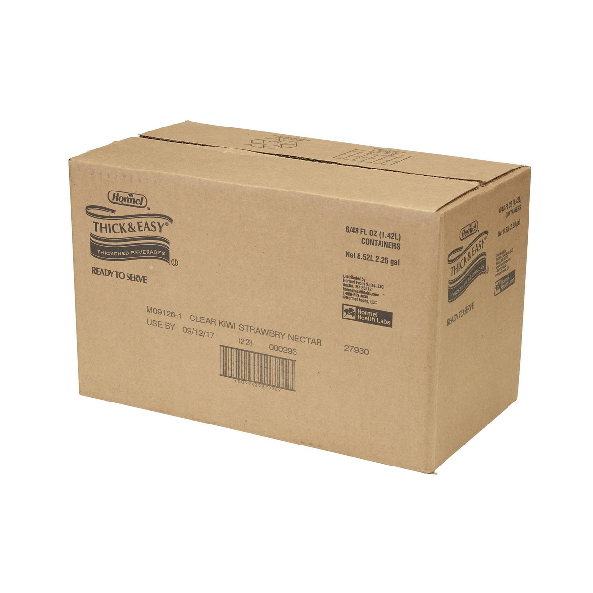 Thickened Beverage Thick & Easy® 46 oz. Bottle Kiwi Strawberry Flavor Liquid IDDSI Level 2 Mildly Thick - BeHope