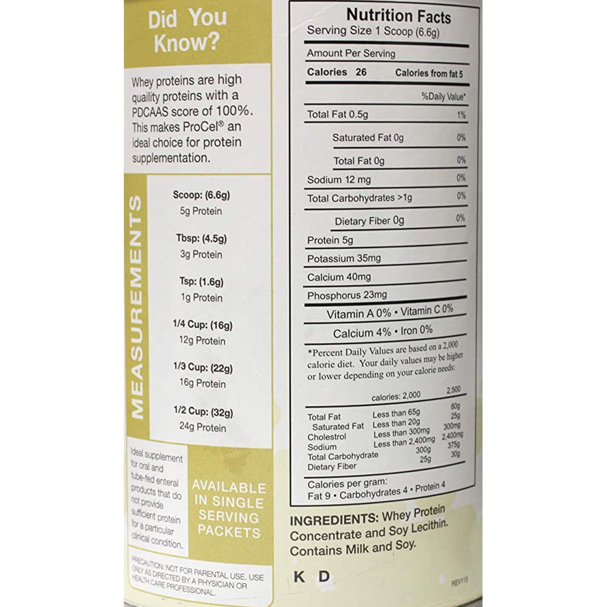 Oral Supplement ProCel® Unflavored Powder 10 oz. Can - BeHope