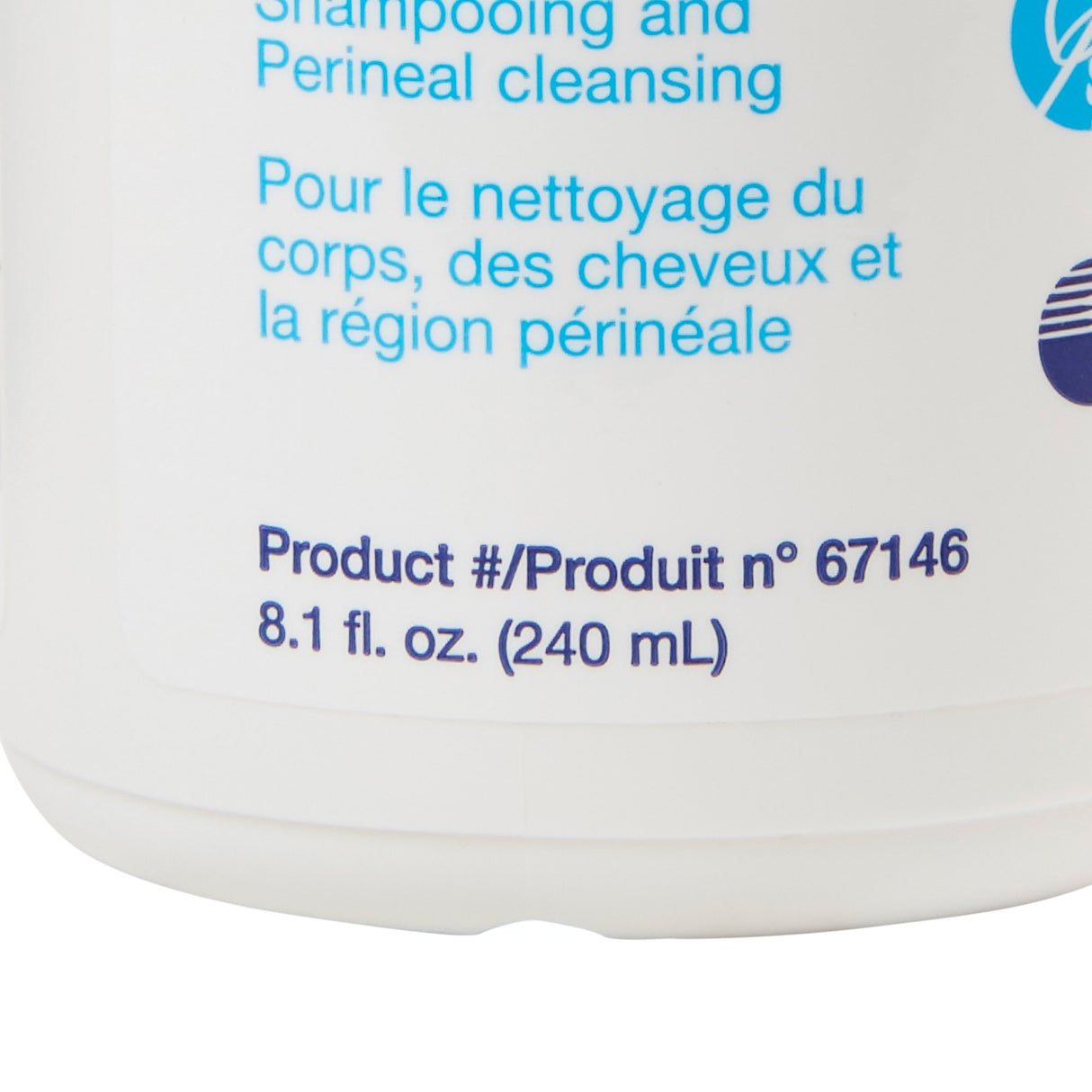 Shampoing et gel douche sans rinçage Bedside-Care, flacon pompe de 235 ml, non parfumé