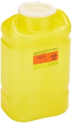 Chemotherapy Waste Container BD™ Yellow Base 18 H X 10-1/2 W X 7-1/2 D Inch Vertical Entry 5 Gallon - BeHope