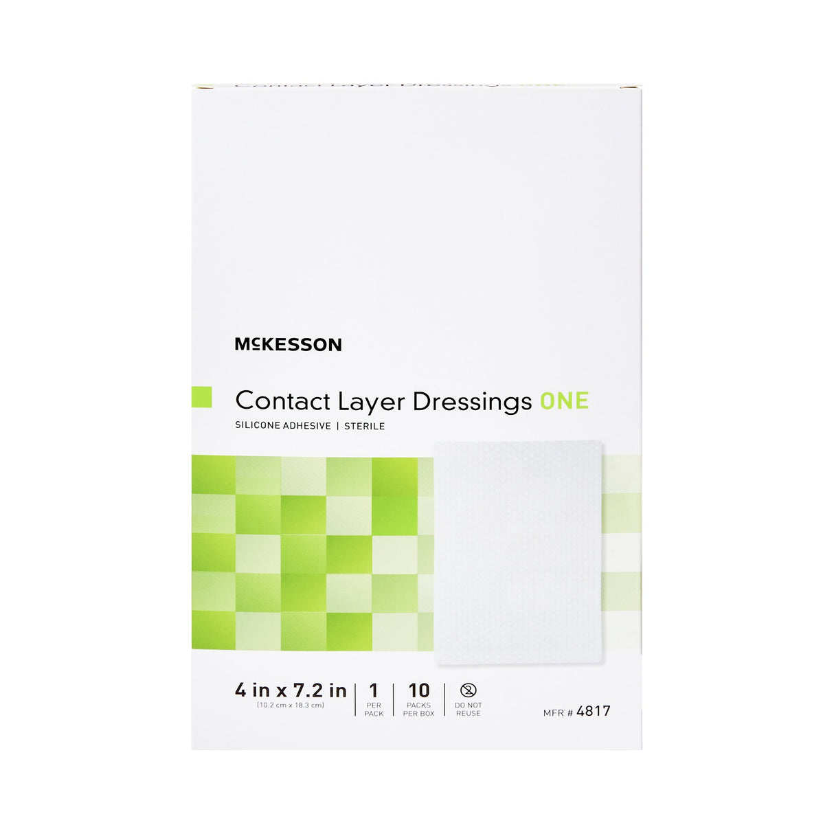 Wound Contact Layer Dressing McKesson 4 X 7.2 Inch Sterile - BeHope