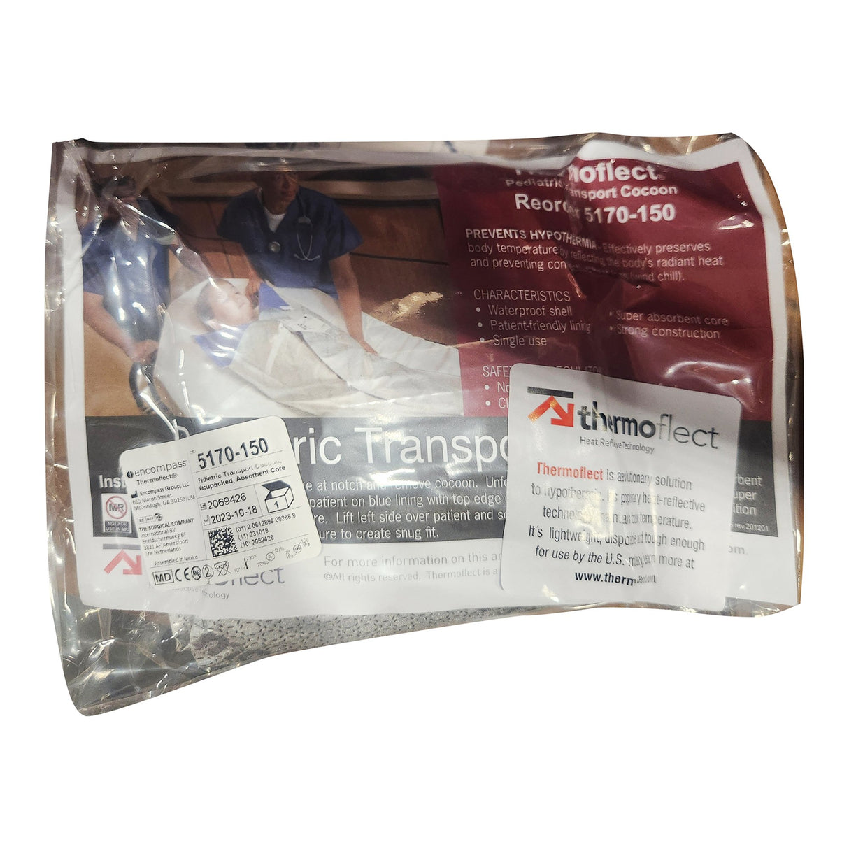 Heat Reflective Blanket Thermoflect® Transport Cocoon™ Thermoflect Fabric - BeHope