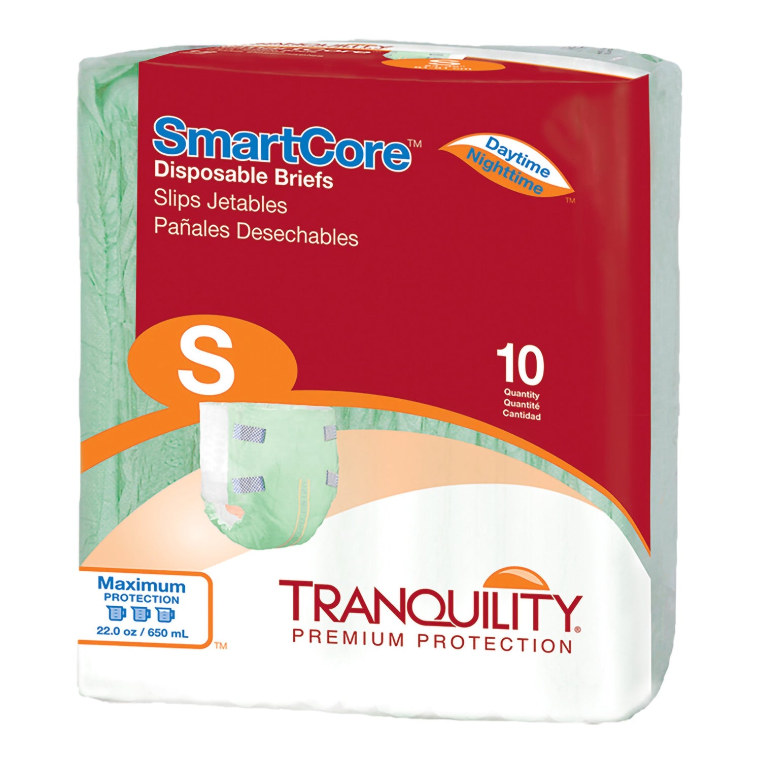 Unisex Adult Incontinence Brief Tranquility SmartCore™ Small Disposable Heavy Absorbency - BeHope
