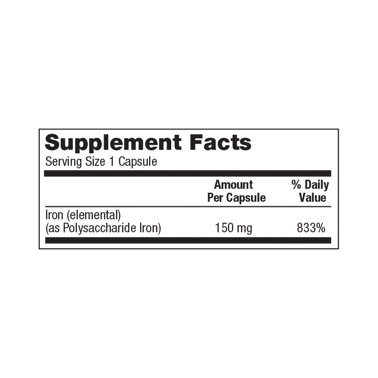 Mineral Supplement Geri-Care® Iron 150 mg Strength Capsule 100 per Bottle - BeHope