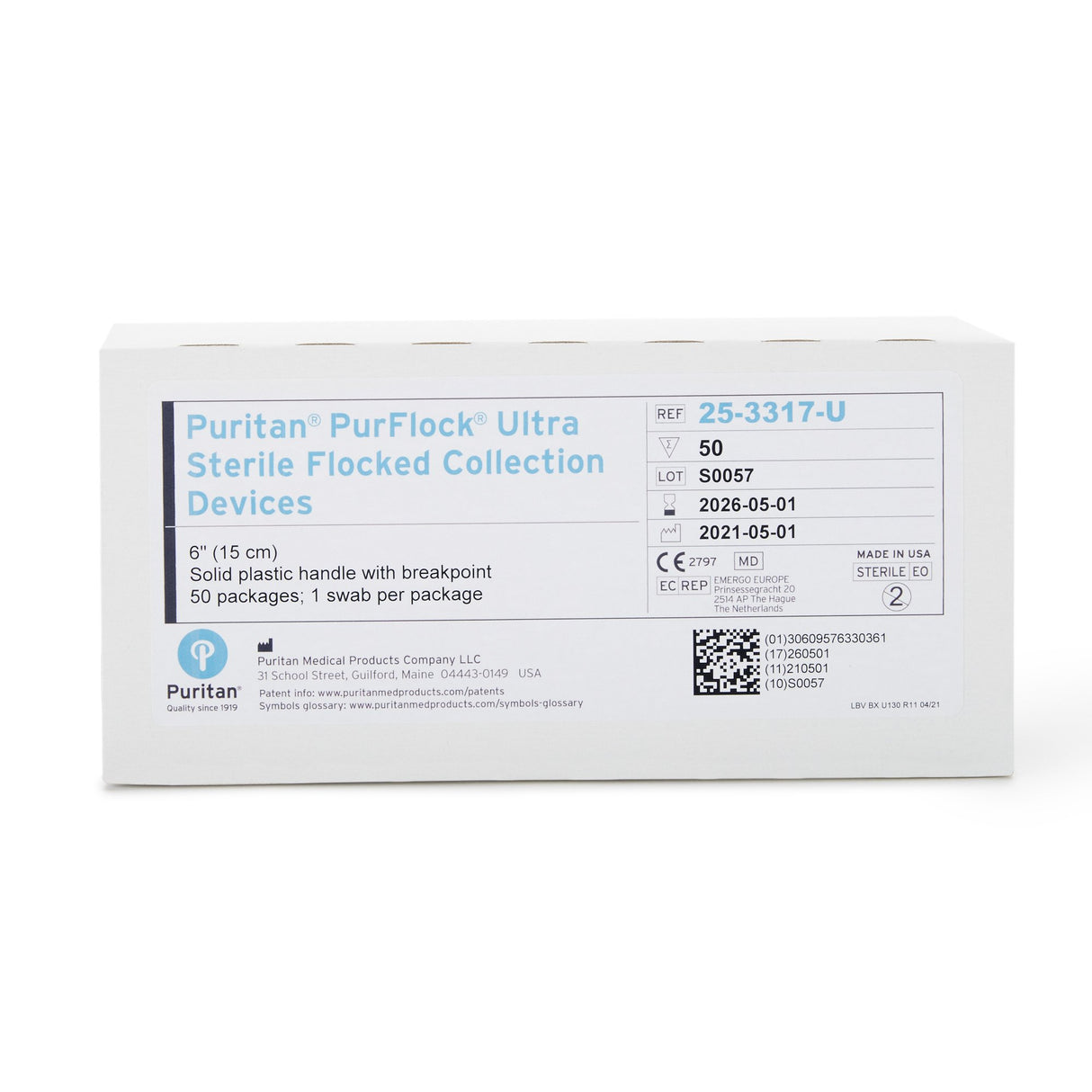 PurFlock Ultra® Nasopharyngeal Collection Swab 6 Inch Length Sterile - BeHope