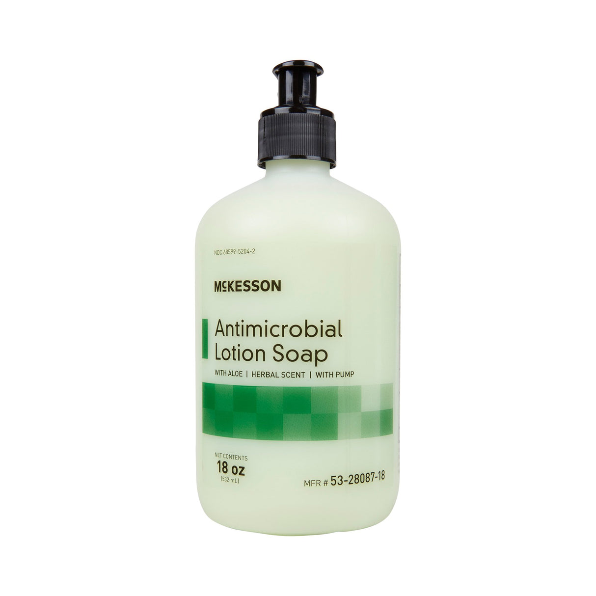 Antimicrobial Soap McKesson Lotion 18 oz. Pump Bottle Herbal Scent - BeHope