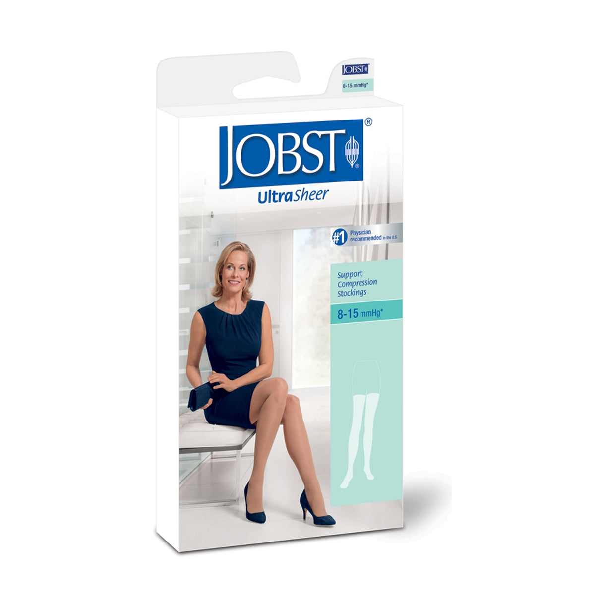 Compression Stocking Jobst® Ultrasheer Thigh High X-Large Silky Beige Closed Toe - BeHope