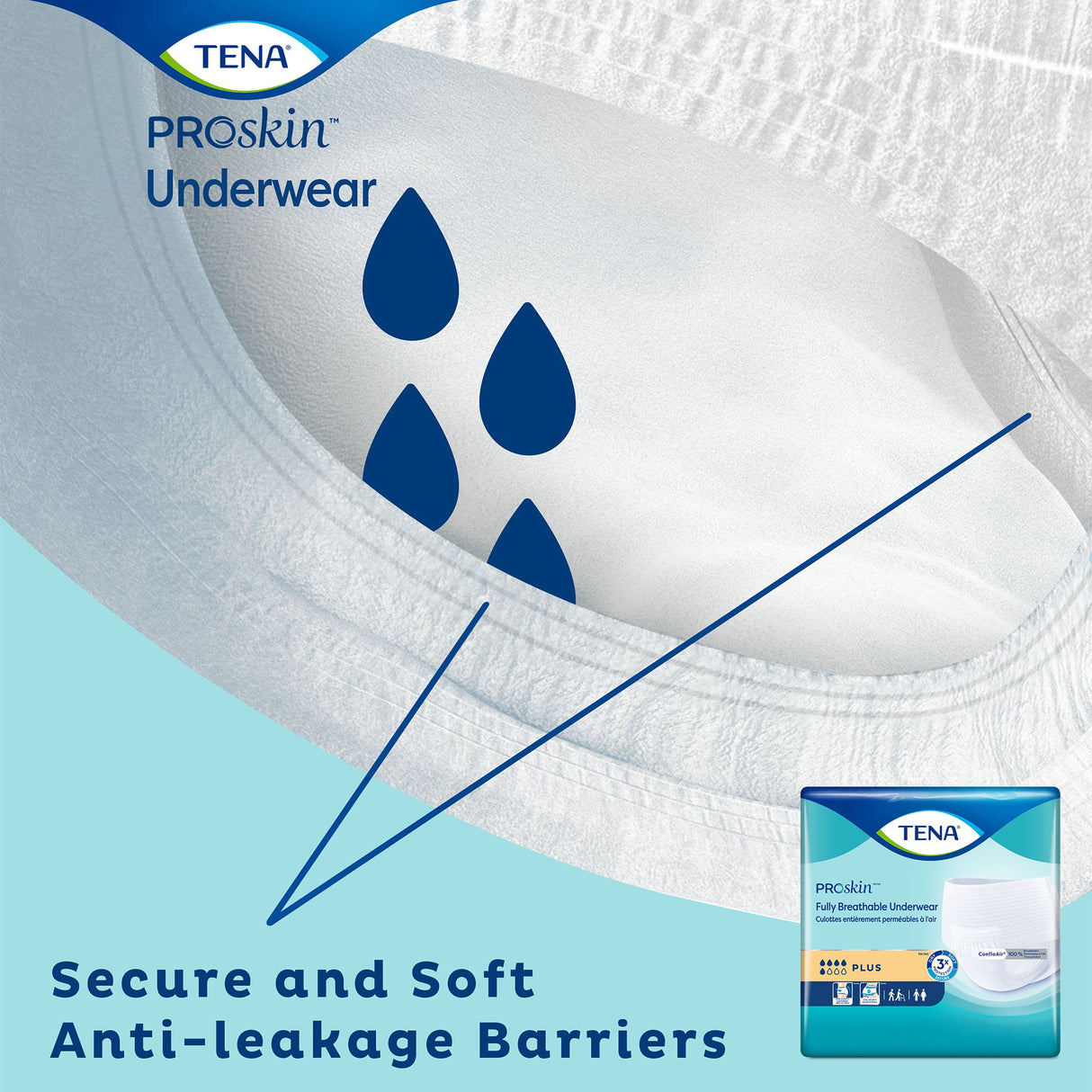 Unisex Adult Absorbent Underwear TENA® ProSkin™ Plus Pull On with Tear Away Seams X-Large Disposable Moderate Absorbency - BeHope