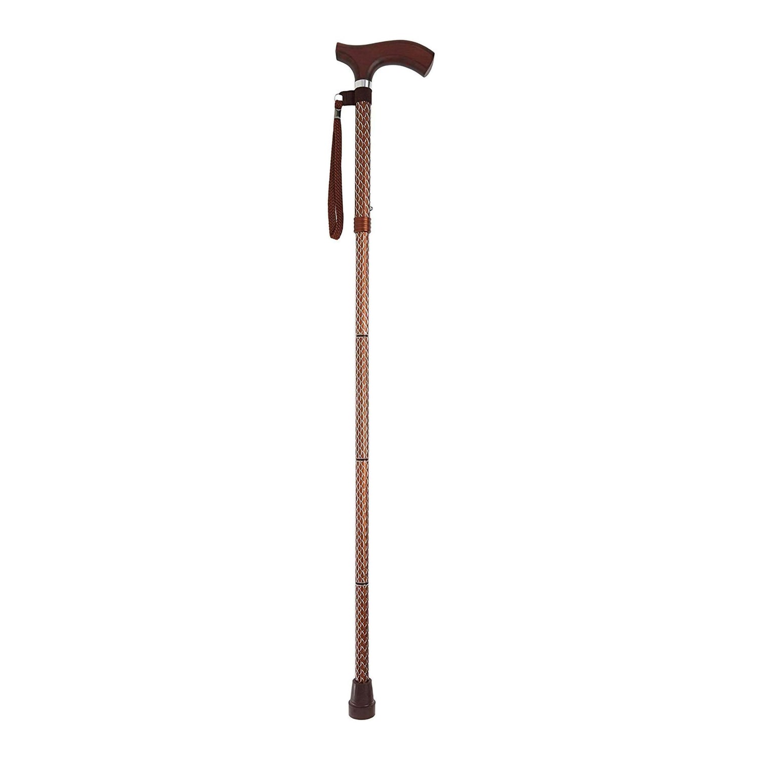 Folding Cane Switch Sticks Aluminum 32 to 37 Inch Height Cognac - BeHope