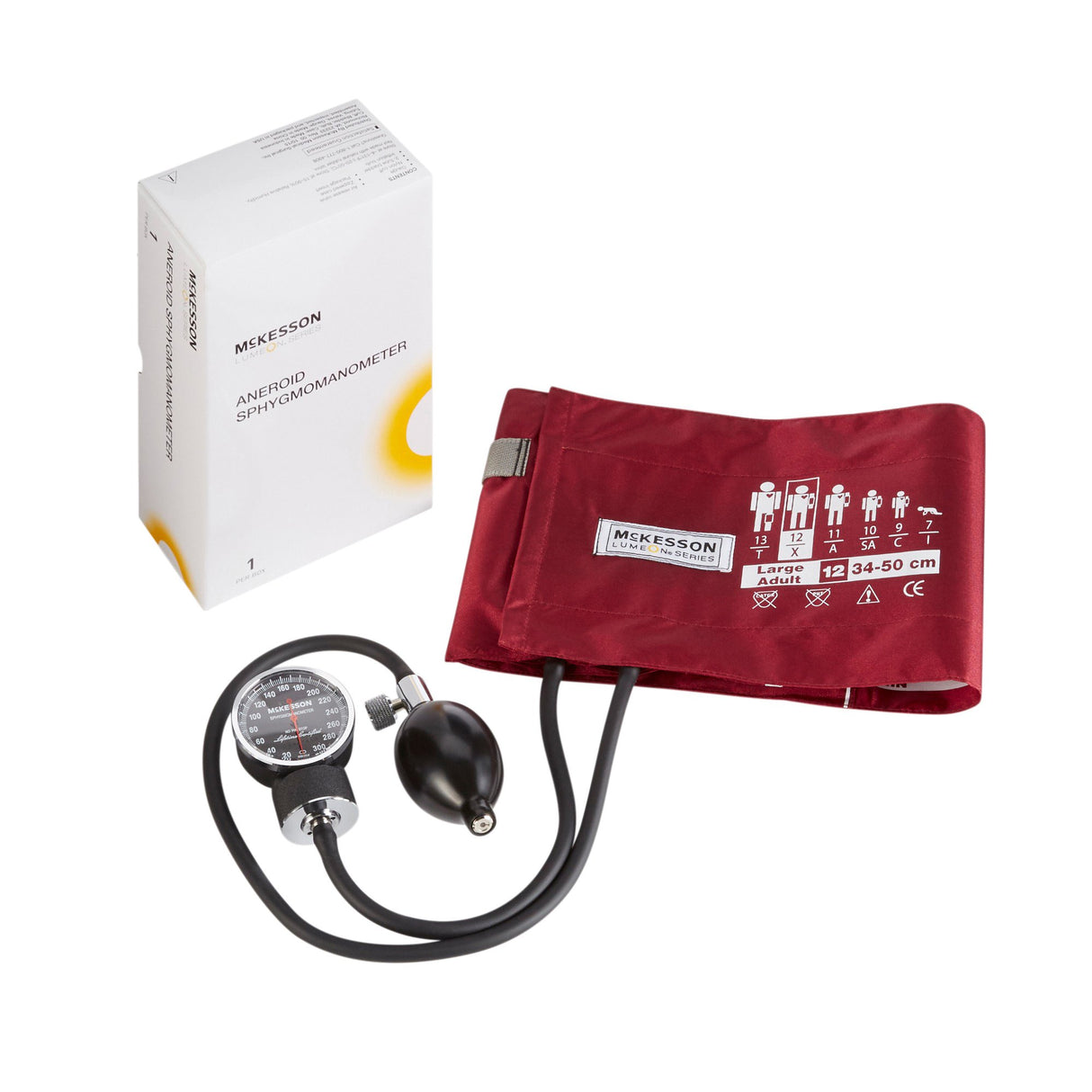 Aneroid Sphygmomanometer Unit McKesson LUMEON™ Large Adult Cuff Nylon Cuff 34 - 50 cm Pocket Aneroid - BeHope