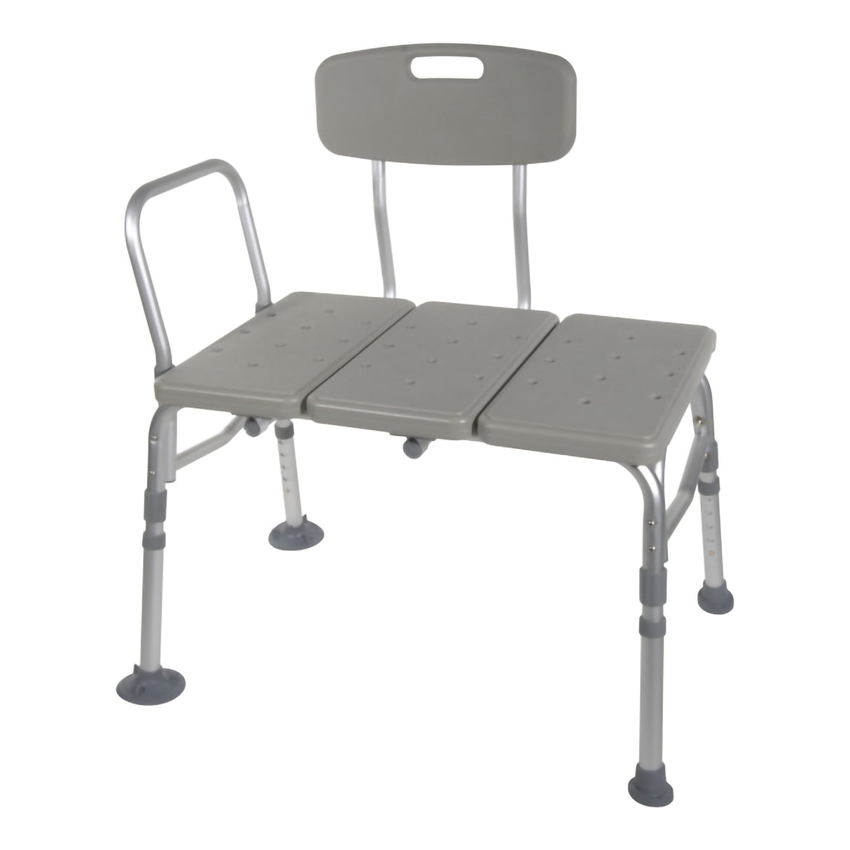 McKesson Knocked Down Bath Transfer Bench Removable Arm Rail 17-1/2 to 22-1/2 Inch Seat Height 400 lbs. Weight Capacity - BeHope